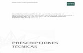 PRESCRIPCIONES TÉCNICAS - Universidad Nacional de ...