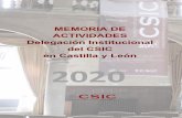 MEMORIA DE ACTIVIDADES Delegación Institucional del CSIC ...
