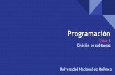 División en subtareas Clase 3 - Universidad Nacional de ...