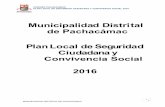 Municipalida d Distri tal de Pachacámac Plan Local d e ...