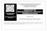 SEMINARIO DE PROCEDIMIENTOS LEGALES Y ADMINISTRATIVOS
