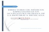 DIRECTORIO DE MÉDICOS ESPECIALISTAS EN ACUPUNTURA …
