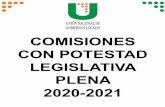 Comisiones Legislativas 2020-2021