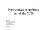 Perspectivas energéticas mundiales 2020