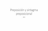 Preposición y sintagma preposicional