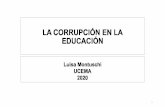 LA CORRUPCIÓN EN LA EDUCACIÓN - UCEMA