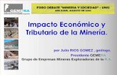 Impacto Económico y Tributario de la Minería.
