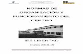 NORMAS DE ORGANIZACIÓN Y FUNCIONAMIENTO DEL CENTRO