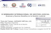 VI SEMINARIO INTERNACIONAL DE GESTION JUDICIAL