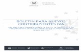 BOLETIN PARA NUEVOS CONTRIBUYENTES IVA