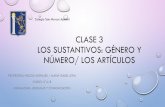 CLASE 3 LOS SUSTANTIVOS: GÉNERO Y NÚMERO/ LOS …