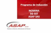 Programa de Inducción NOMINA SG-SST ASAP SAS