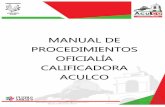 MANUAL DE PROCEDIMIENTOS OFICIALÍA CALIFICADORA ACULCO