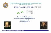 FACULTAD DE FISICA FISICA GENERAL FIS1503
