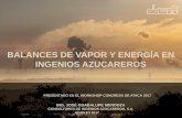 BALANCES DE VAPOR Y ENERGÍA EN INGENIOS AZUCAREROS