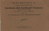 MEMORIA DEL INSTITUTO DEL CARDENAL CISNEROS 1947-1948