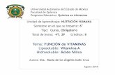 Tema: FUNCIÓN de VITAMINAS Liposoluble: Vitamina A ...