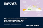 CCN-CERT BP/24 RECOMENDACIONES DE SEGURIDAD EN BASES DE DATOS
