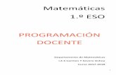 Matemáticas 1.º ESO PROGRAMACIÓN DOCENTE