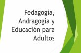 Pedagogía, Andragogía y Educación para Adultos