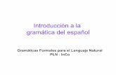 Introducción a la gramática del español