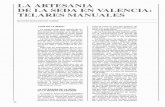 LA ARTESANIA DE LA SEDA EN VALENCIA: TELARE·S MANUALES