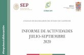 INFORME DE ACTIVIDADES JULIO-SEPTIEMBRE 2020
