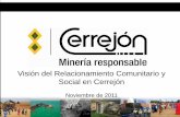 Visión del Relacionamiento Comunitario y Social en Cerrejón