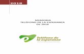 MEMORIA TELÉFONO DE LA ESPERANZA DE 2018