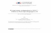 Programa asignatura 2017 - Clínica Psicopedagógica II