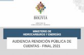 AUDIENCIA RENDICIÓN PÚBLICA DE CUENTAS - FINAL 2021