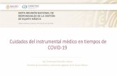 Cuidados del instrumental médico en tiempos de COVID-19