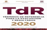 TÉRMINOS DE REFERENCIA PARA LA EVALUACIÓN 2020