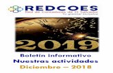Boletín informativo Nuestras actividades Diciembre 2018