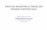 ENVÍO DE MUESTRAS A TRAVÉS DEL SERVICIO EXPORTA FÁCIL
