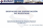 DESPACHO DE EXPORTACIÓN DE MUESTRAS