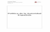 Política de la Autoridad Española