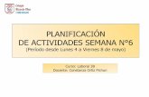 PLANIFICACIÓN DE ACTIVIDADES SEMANA N°6