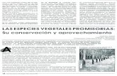 LAS ESPECIES VEGETALES PROMISORIAS: Su conservación y ...