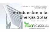 EcoSistemas Soltec Introduccion a la Energia Solar
