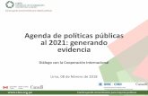Agenda de políticas públicas al 2021: generando evidencia