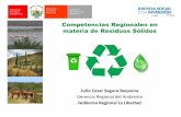 Competencias Regionales en materia de Residuos Sólidos