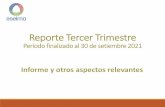 Reporte Tercer Trimestre