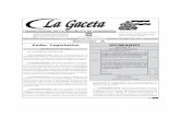 LLa Gacetaa Gaceta L DIARIO OFICIAL DE LA REPUBLICA DE ...