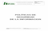 POLÍTICAS DE SEGURIDAD DE LA INFORMACION