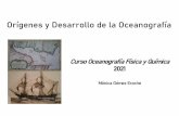 Orígenes y Desarrollo de la Oceanografía