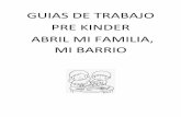 GUIAS DE TRABAJO PRE KINDER ABRIL MI FAMILIA, MI BARRIO