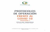 PROTOCOLOS DE OPERACIÓN FRENTE AL COVID-19