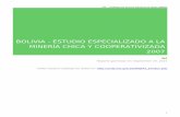 BOLIVIA - ESTUDIO ESPECIALIZADO A LA MINERÍA CHICA Y ...