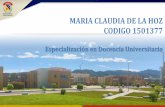 MARIA CLAUDIA DE LA HOZ CODIGO 1501377